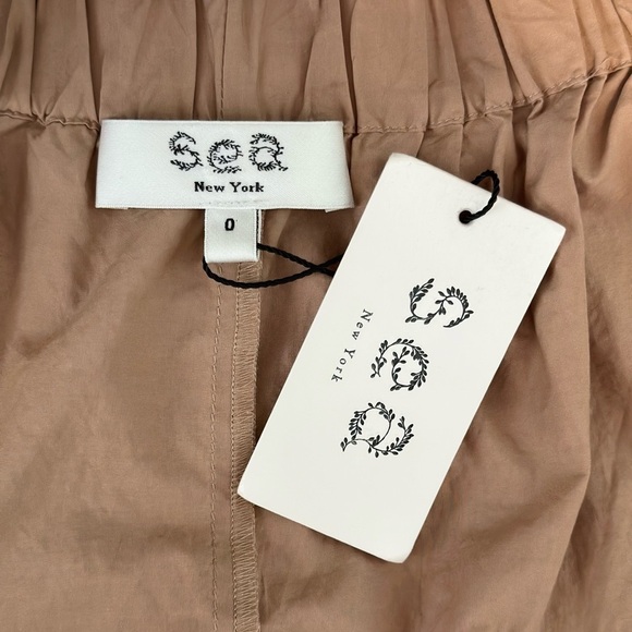 NWT SEA New York Midi Smocked Puff-Sleeve Claudine Dress - Picture 6 of 7